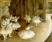 Edgar Degas Ballet Rehearsal on Stage Sweden oil painting reproduction